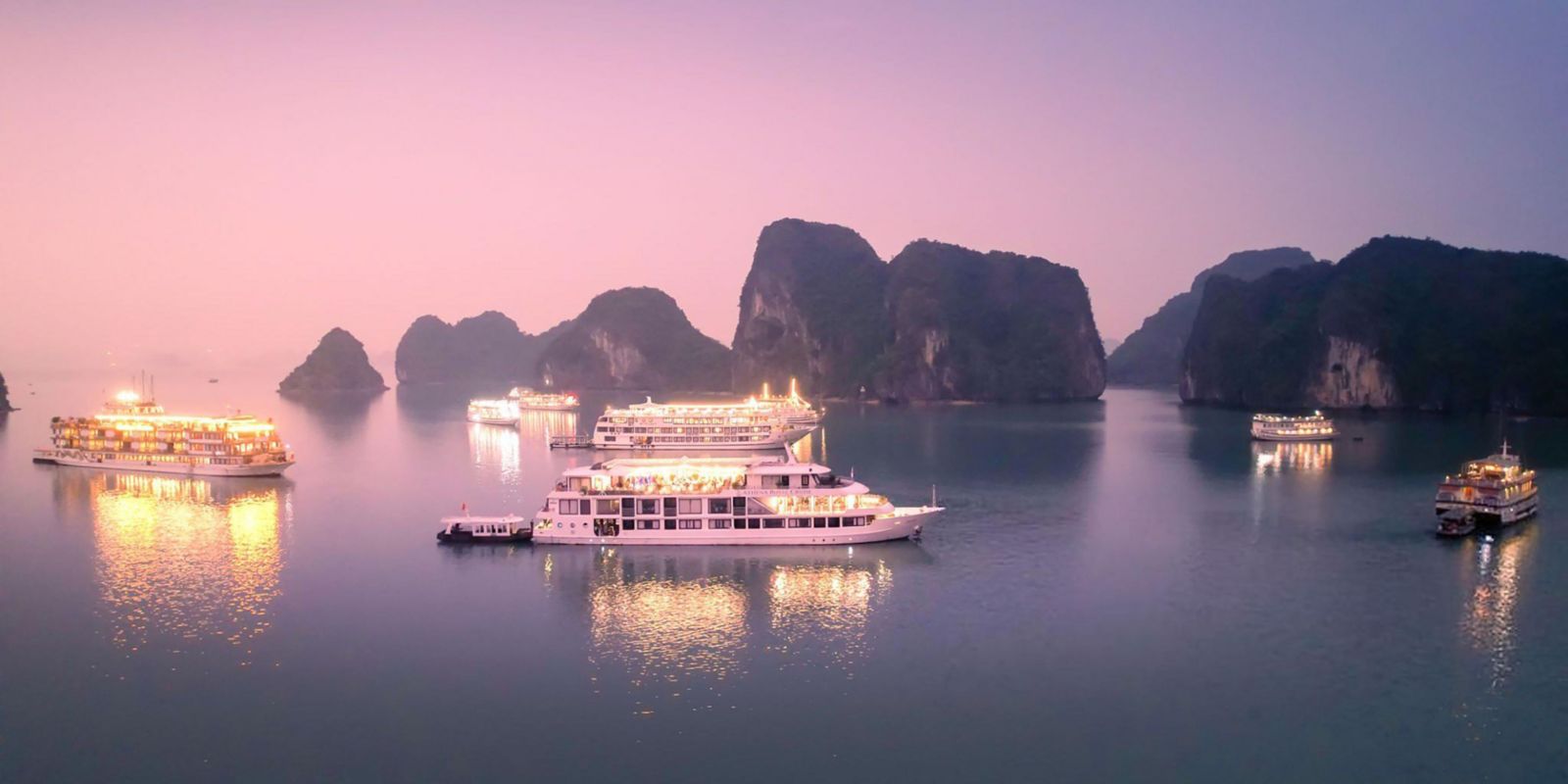 下龍灣黃昏海景