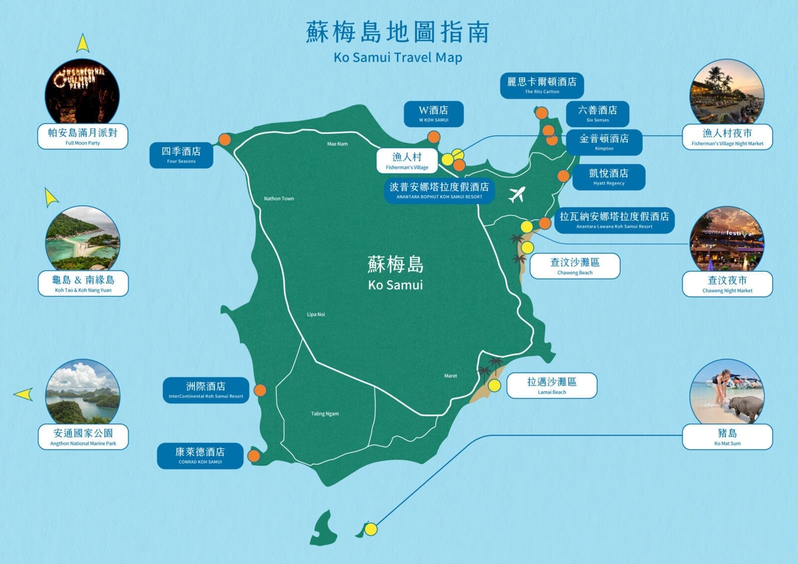 蘇梅島地圖指南