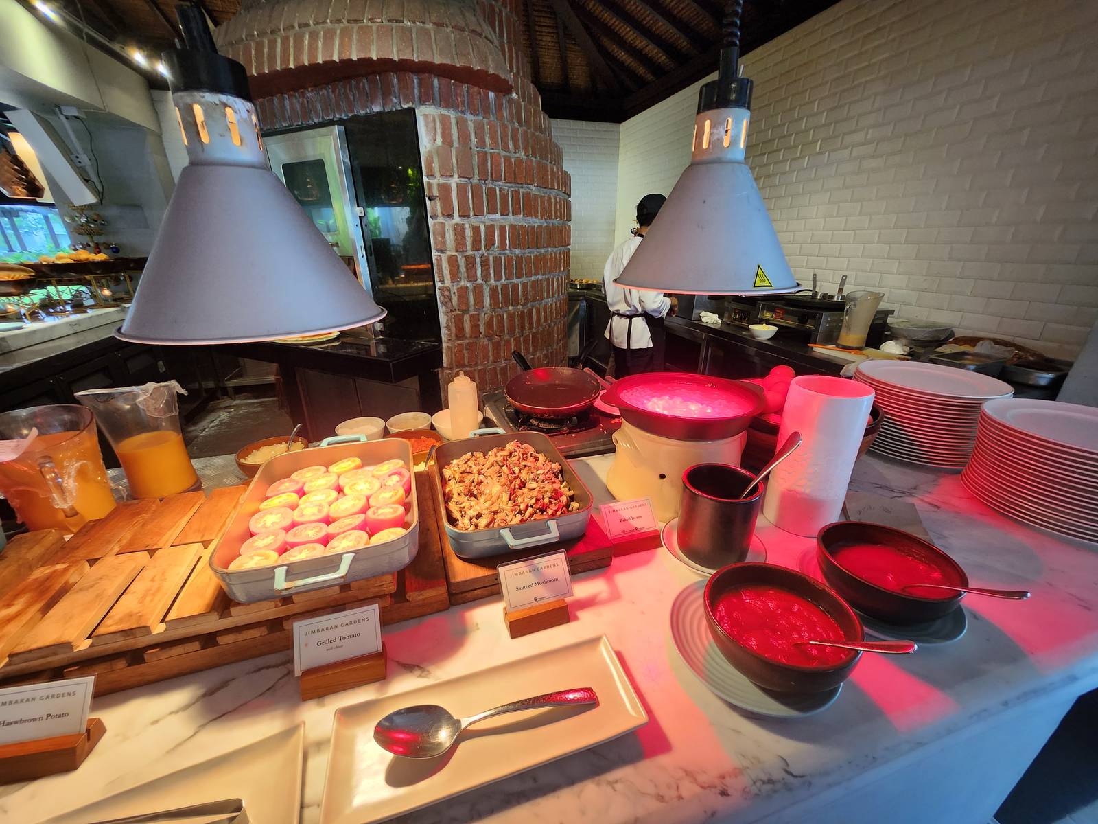 巴里島洲際度假村 Taman Gita 早餐麵包與糕點自助區