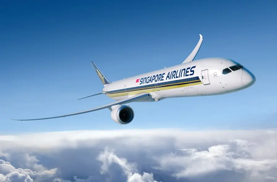 搭乘聞名全球的新加坡航空