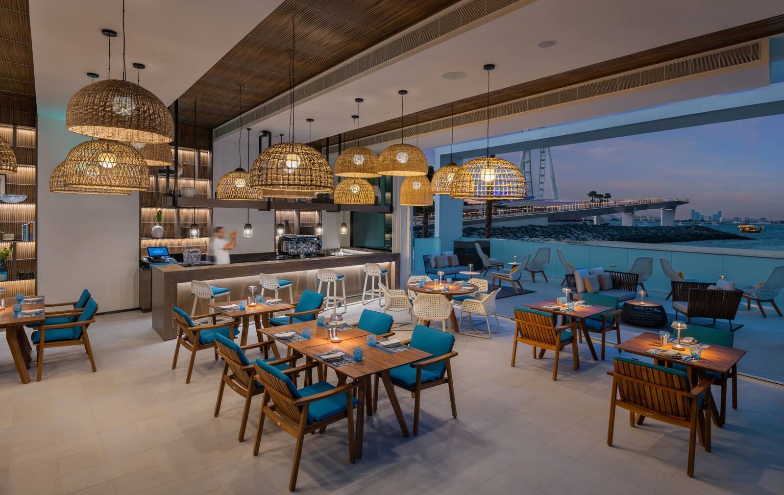 杜拜 Address 海灘度假酒店 The Beach Grill 的座位區