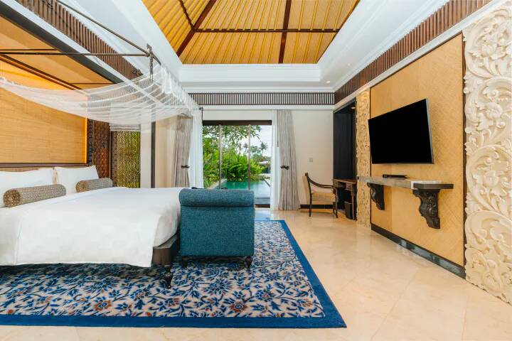 AYANA Villas Bali 單臥室海景別墅四柱床臥室
