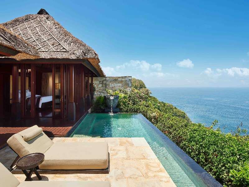 峇里島寶格麗度假村 Ocean Cliff Villa 私人泳池與海景