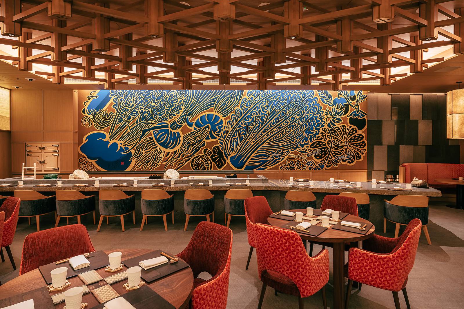 杜拜 DIFC 四季飯店 Mina Brasserie 的用餐空間