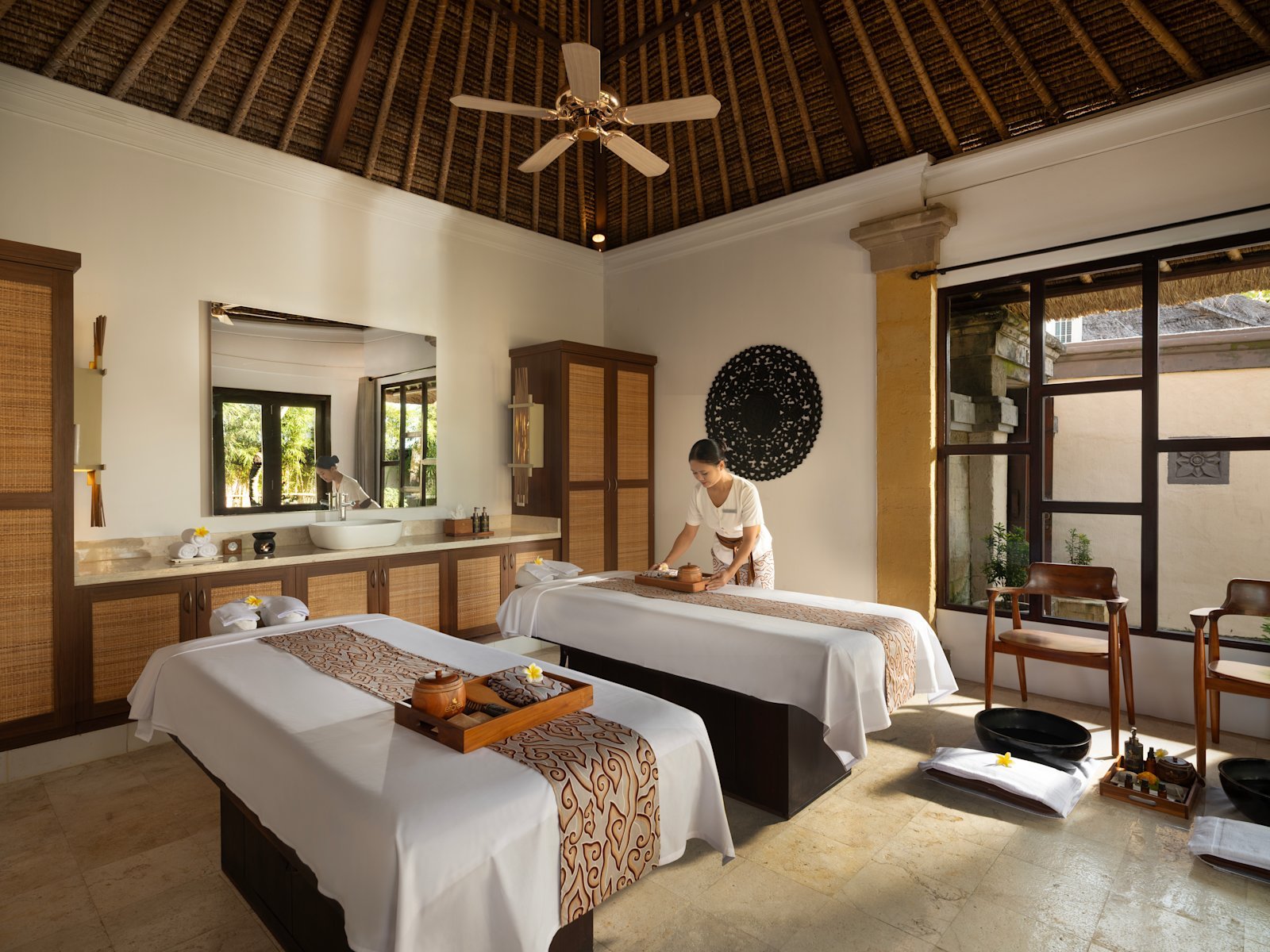 eforea Spa 的雙人療程房