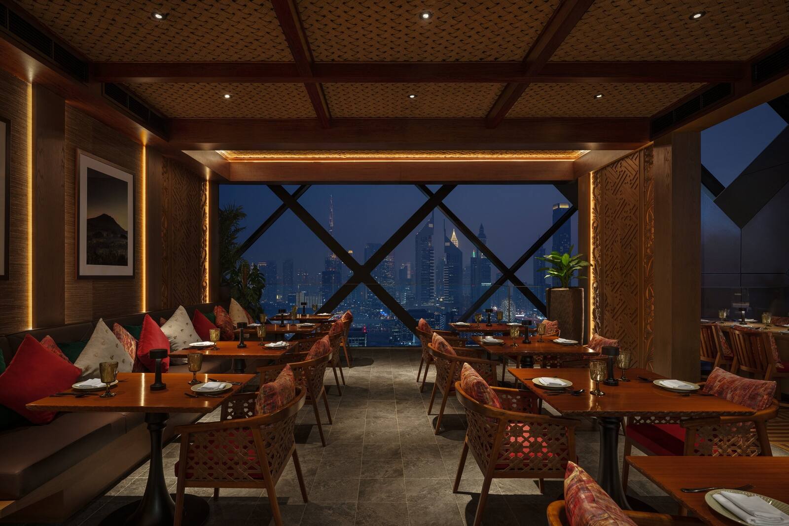 杜拜 One&Only 匝比爾酒店 Andaliman 的用餐空間