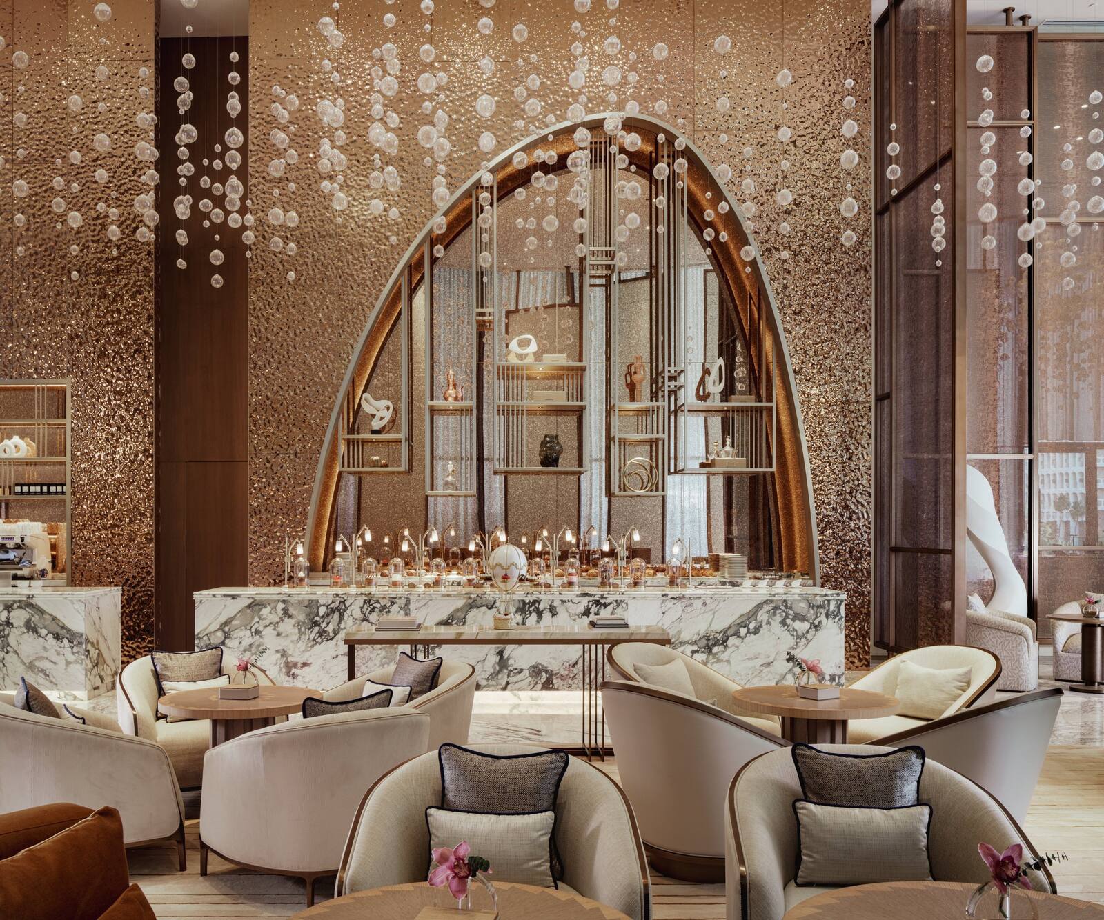 杜拜 One&Only 匝比爾酒店 Maison Devoille 的甜點空間