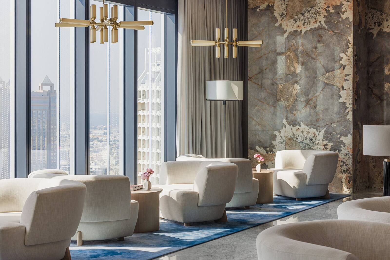 杜拜 One&Only 匝比爾酒店 Longevity Hub 的接待與休息區