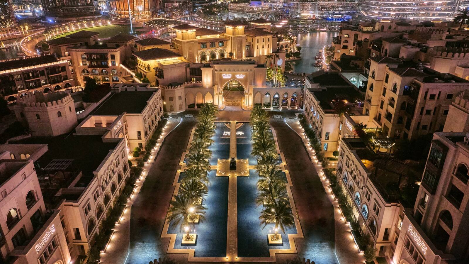 杜拜 Palace Downtown 宮殿酒店與 Old Town Island 的空拍