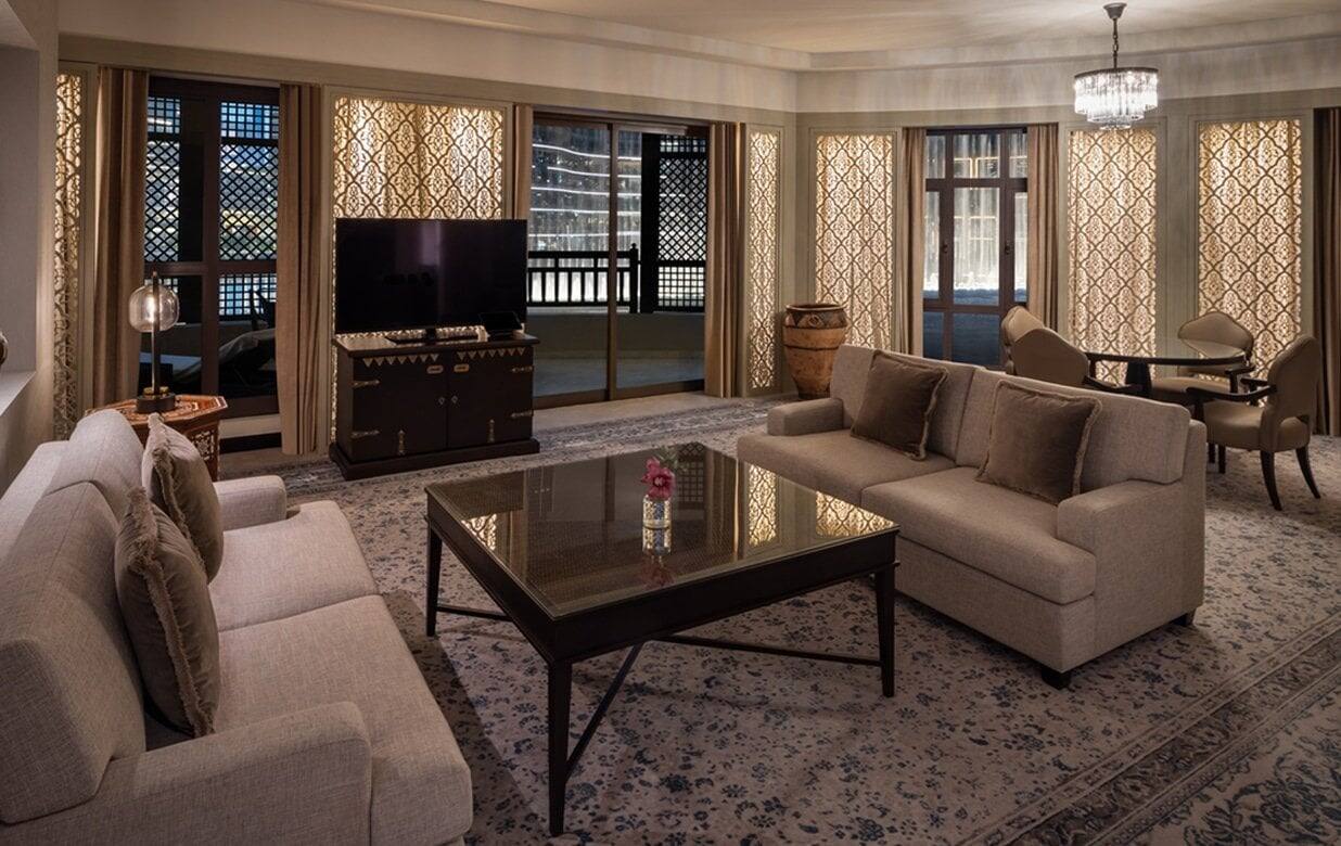 杜拜 Palace Downtown 宮殿酒店 Royal Suite 的起居空間