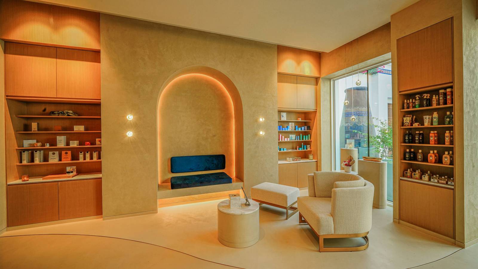 杜拜柏悅酒店 Amara Spa 的接待與休息區
