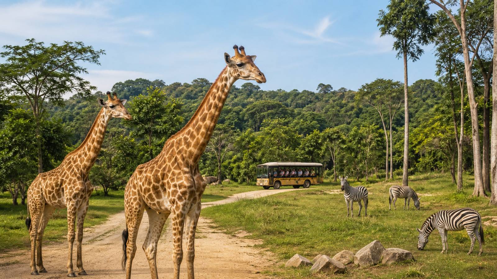 富國島珍珠野生動物園 AI 旅遊示意圖