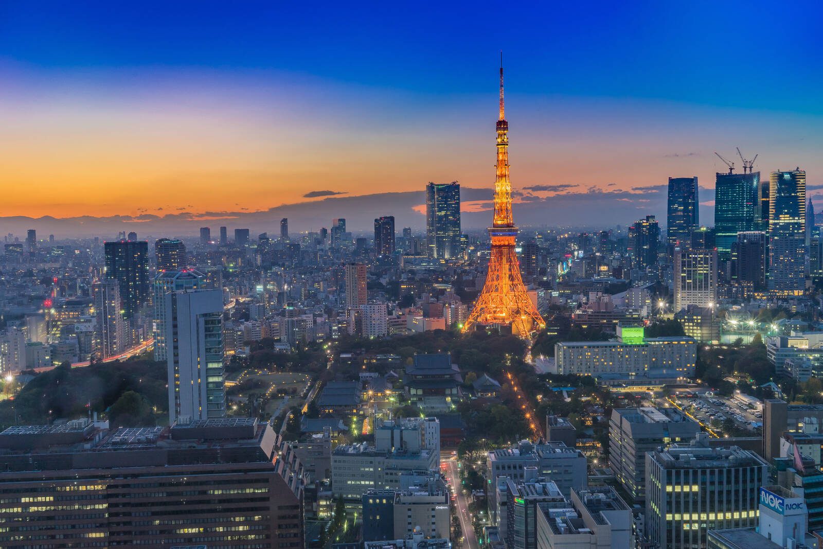 東京鐵塔與東京城市夜景