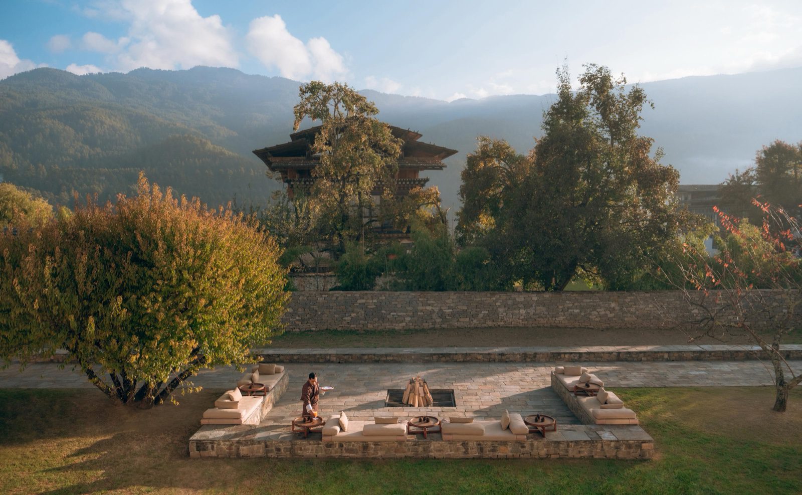 不丹 Amankora 布姆唐 Lodge 與中央山谷景觀