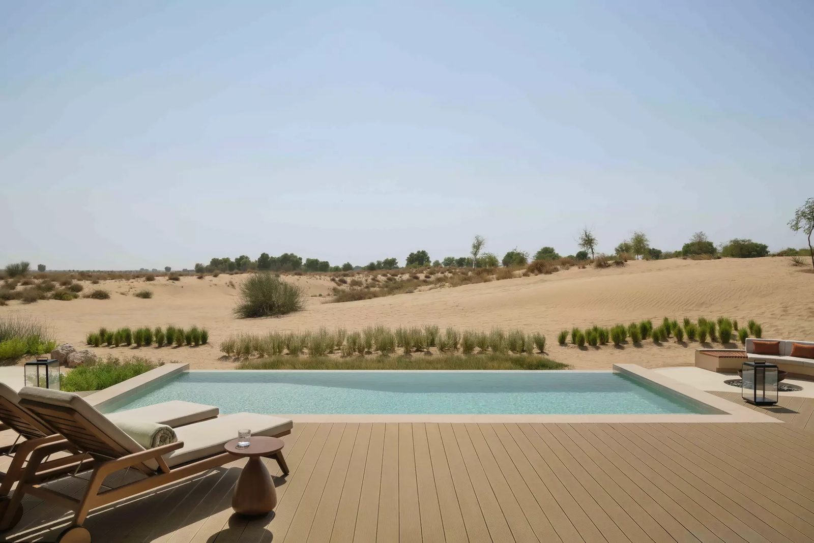 Bab Al Shams Desert Pool Villa 私人泳池與沙景