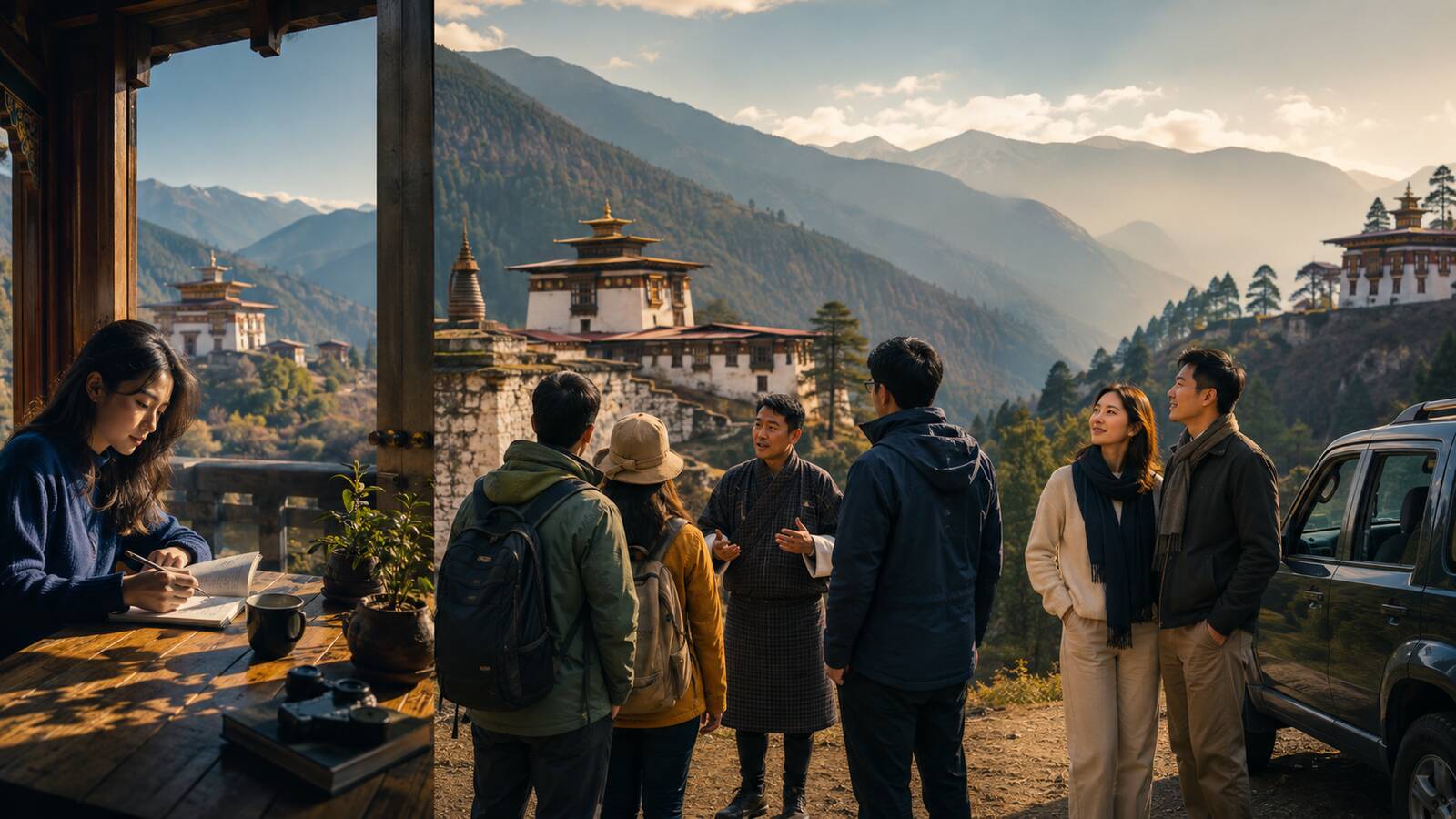不丹自行規劃、團體旅遊與私人團三種方式概念比較