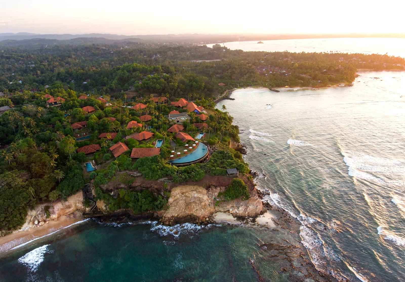 Cape Weligama 岬角園區與印度洋海岸空拍