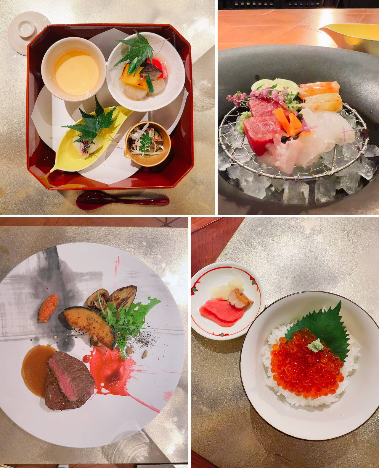 Chalet Ivy Weiss Omakase 晚餐組圖：小品、生魚片、肉類料理與魚卵米飯