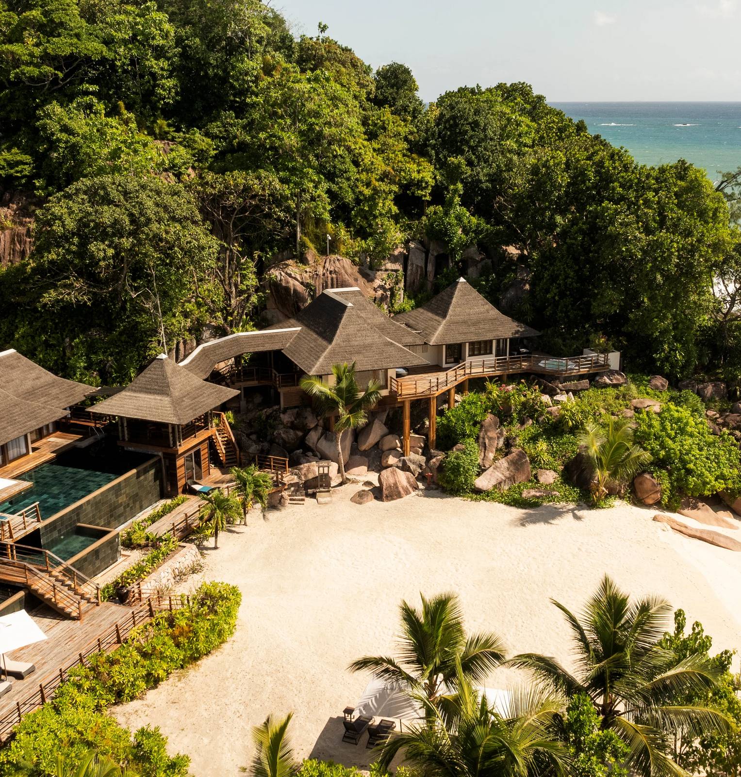 Constance Lemuria Presidential Villa 與私人海灘空拍