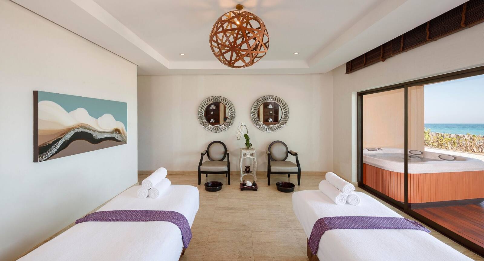 Sir Bani Yas 島 Desert Islands 度假村的水療療程室