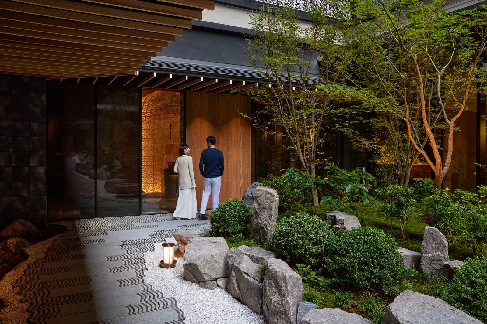京都都喜天闕酒店中庭石景與植栽