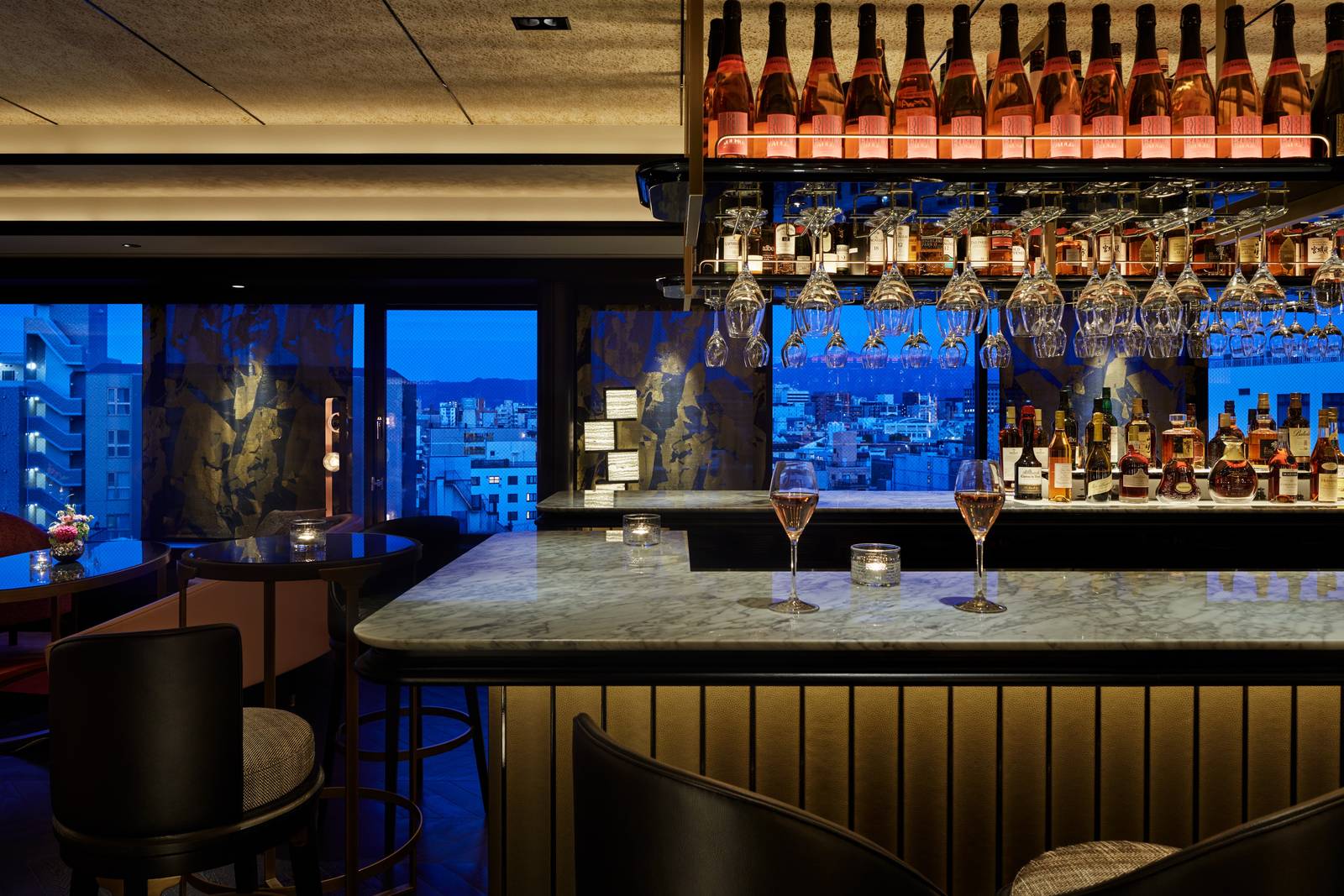 FAUCHON L'Hôtel Kyoto Le Bar 夕陽時分的京都市景