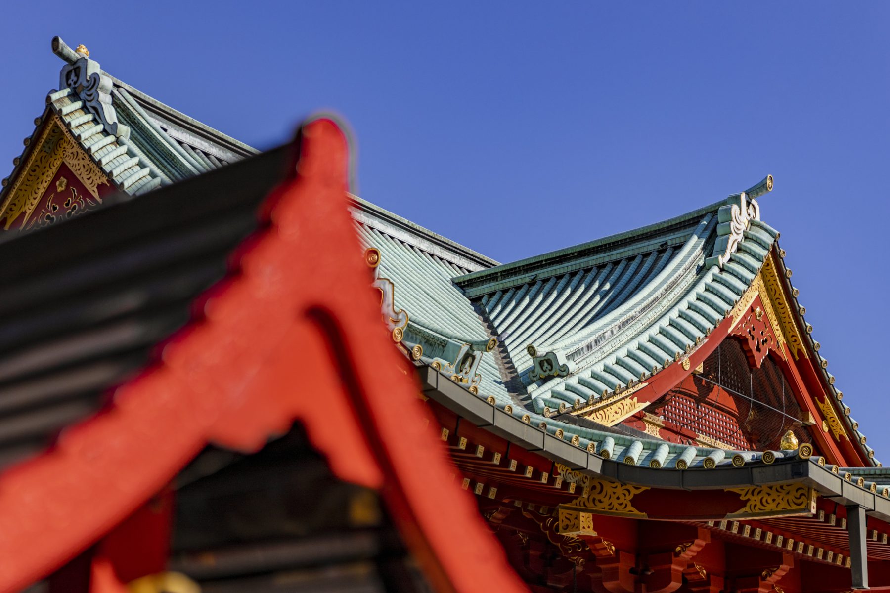 東京傳統寺社建築屋頂細節