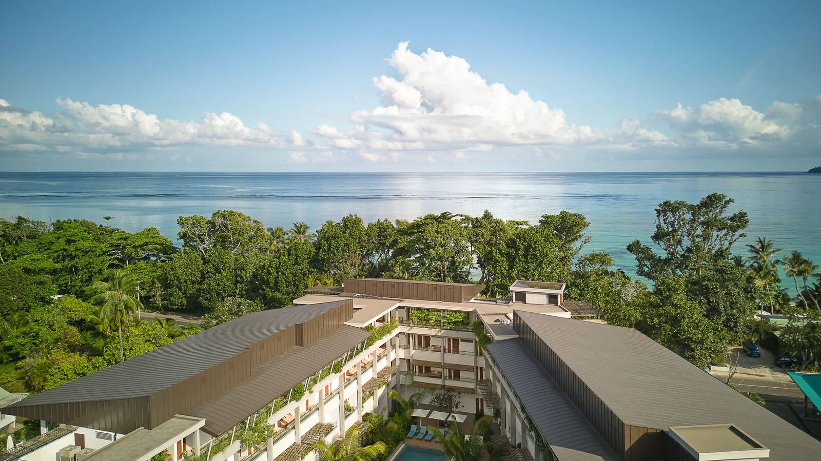 laïla Seychelles Resort 與 Anse Royale 海灣空拍