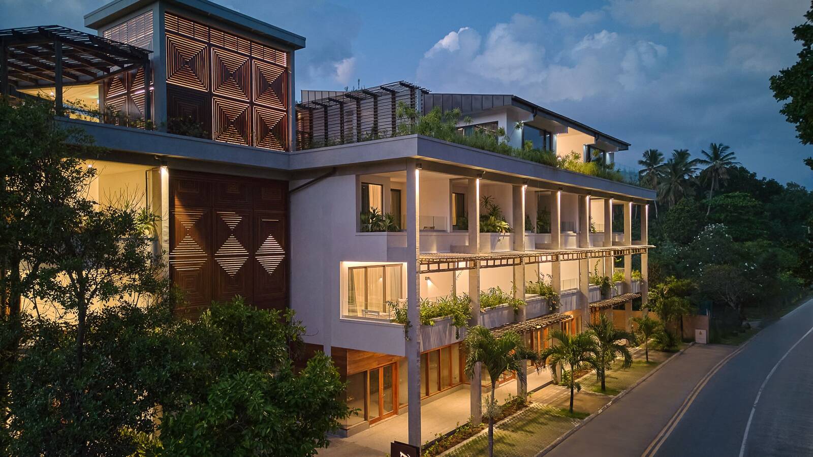 laïla Seychelles Resort 夜間外觀