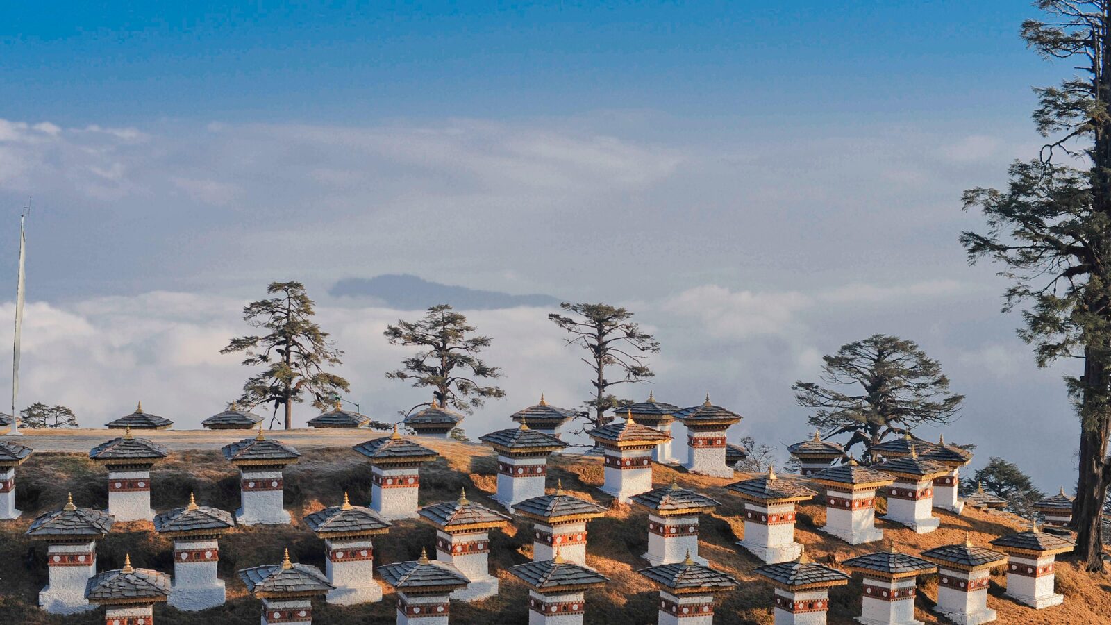 不丹廷布山谷與山間聚落景觀
