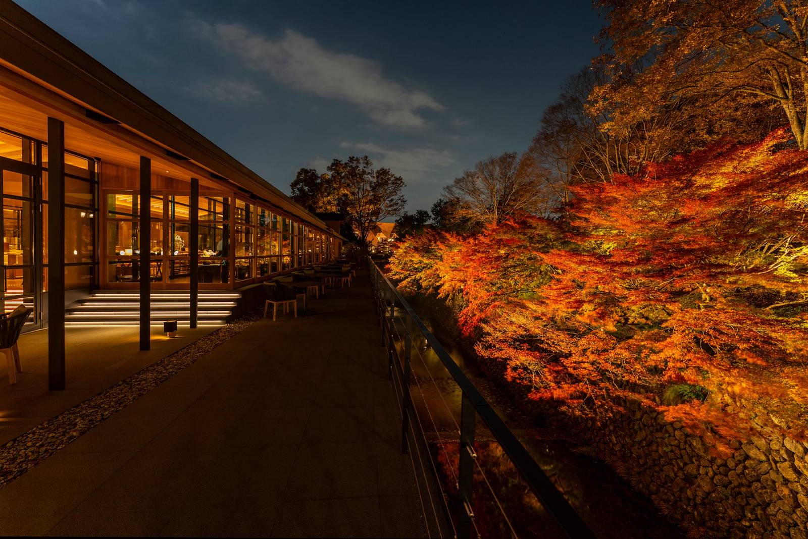 ROKU KYOTO 周邊秋季紅葉與木造廊道