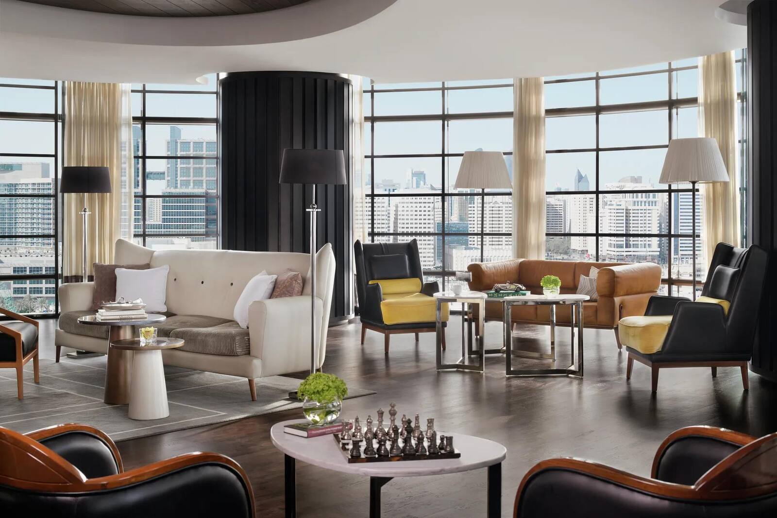 阿布達比瑰麗酒店 Manor Club 的休息空間