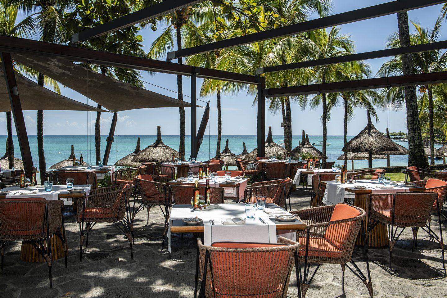 模里西斯皇家棕櫚海灘奢華酒店Le Bar Plage實景