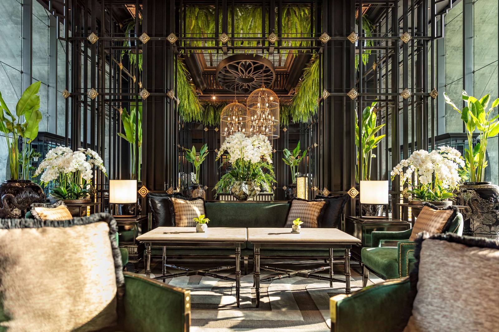 Firefly Bar 的深色空間、吧檯與植栽
