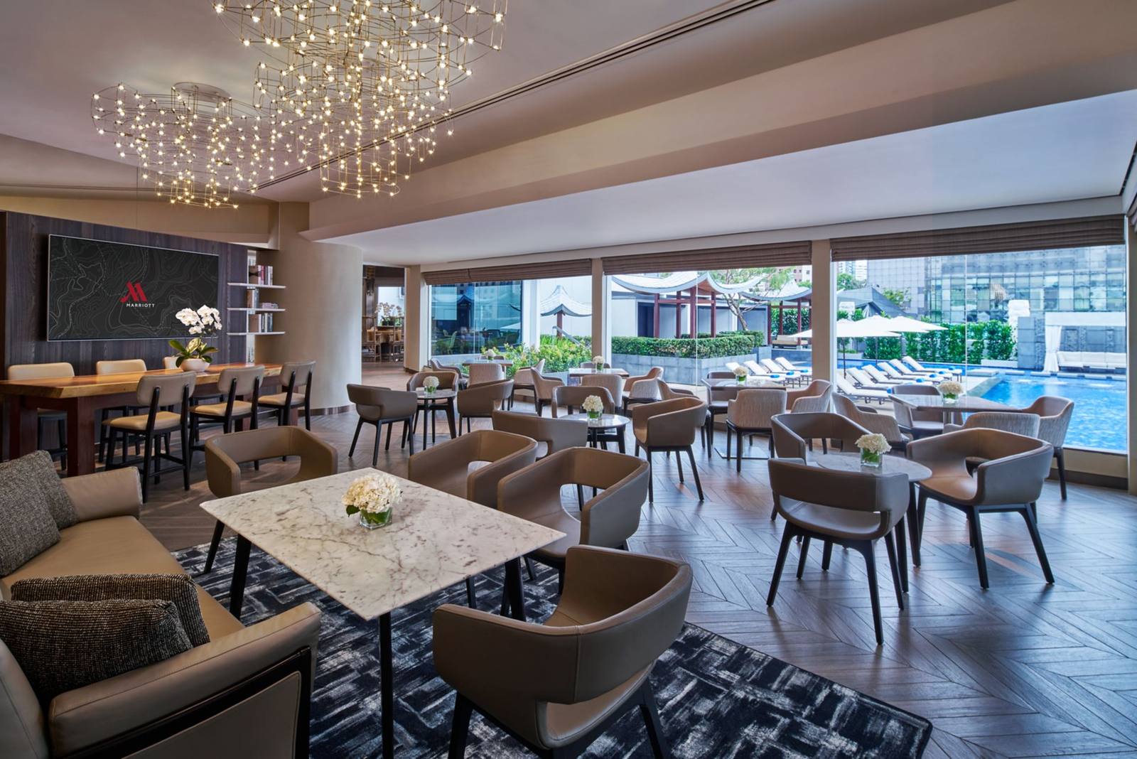 新加坡萬豪董廈酒店 M Club 休憩區