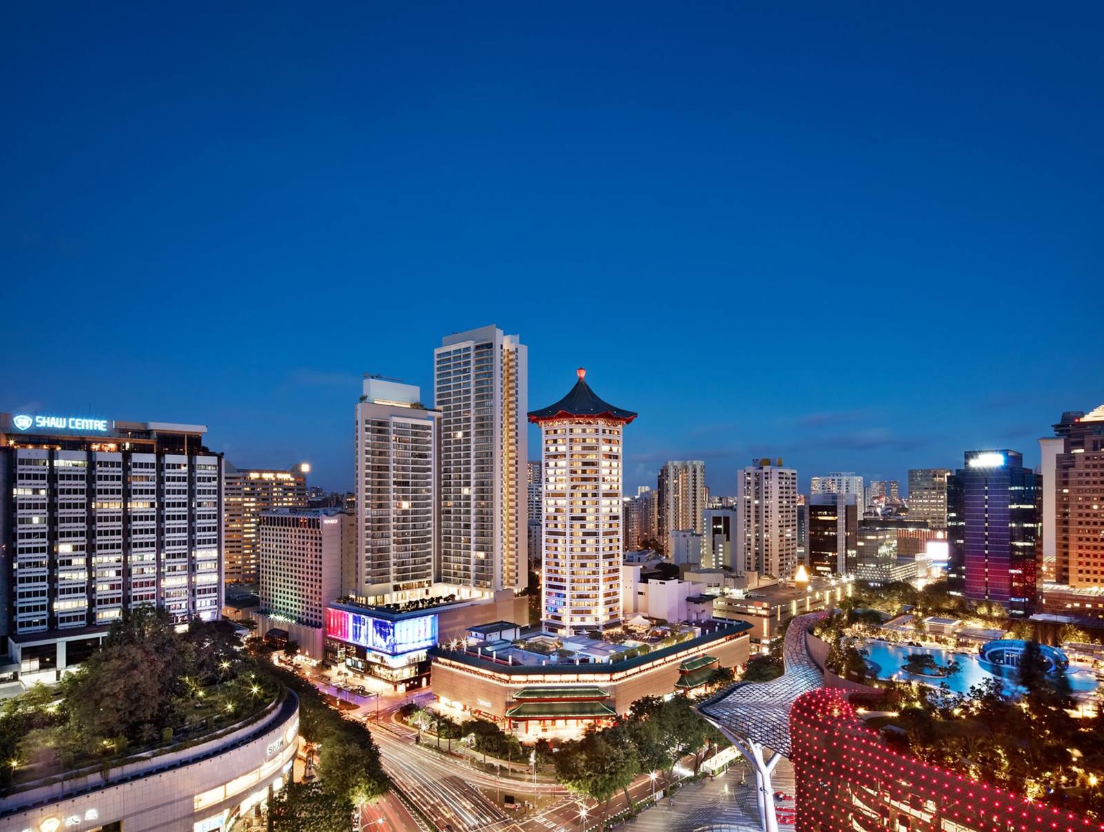 新加坡萬豪董廈酒店與烏節路夜景