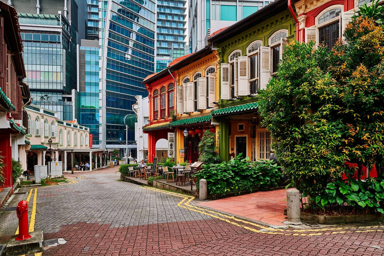 新加坡萬豪董廈酒店附近 Emerald Hill 店屋街景