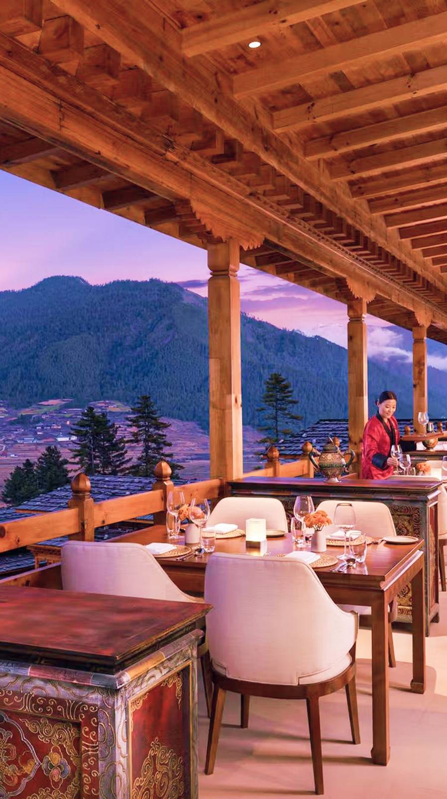 Taj Gangtey Resort & Spa 山景露台