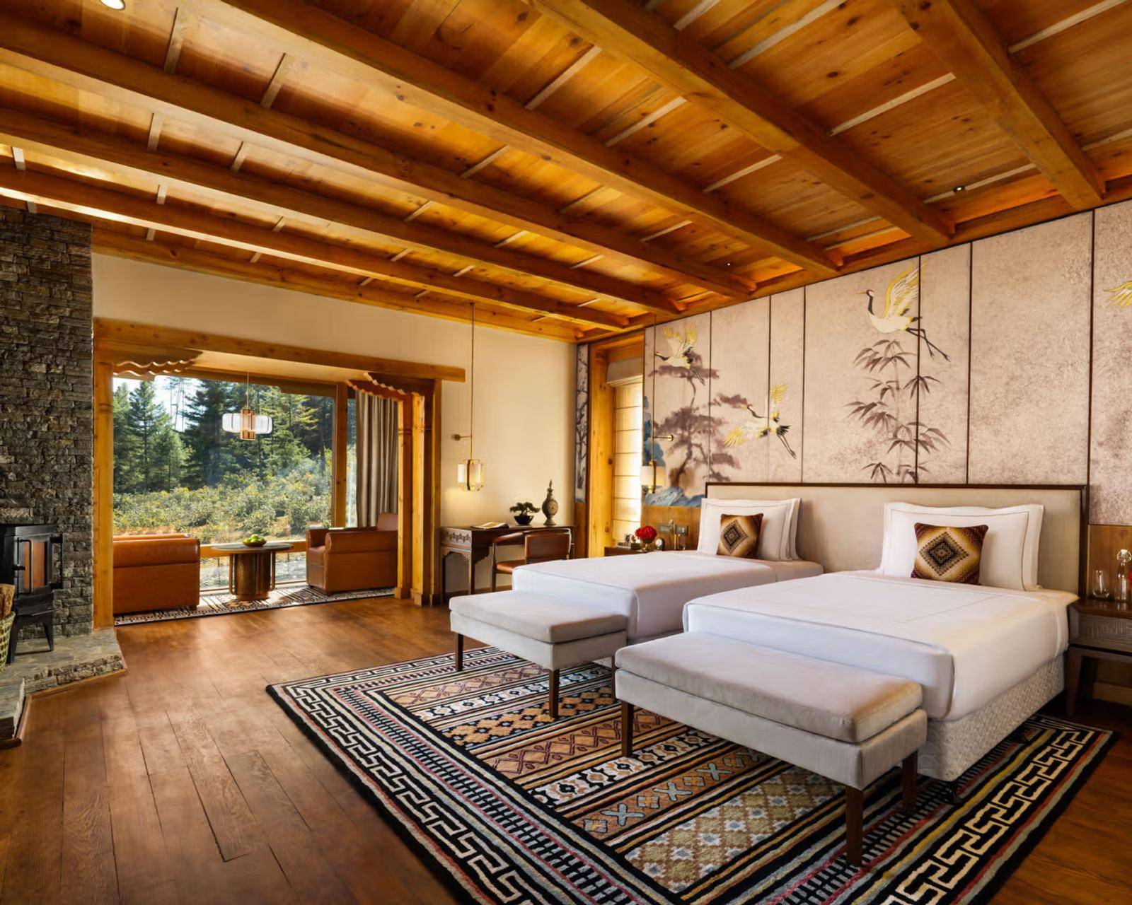 Taj Gangtey Resort & Spa 谷景雙床客房