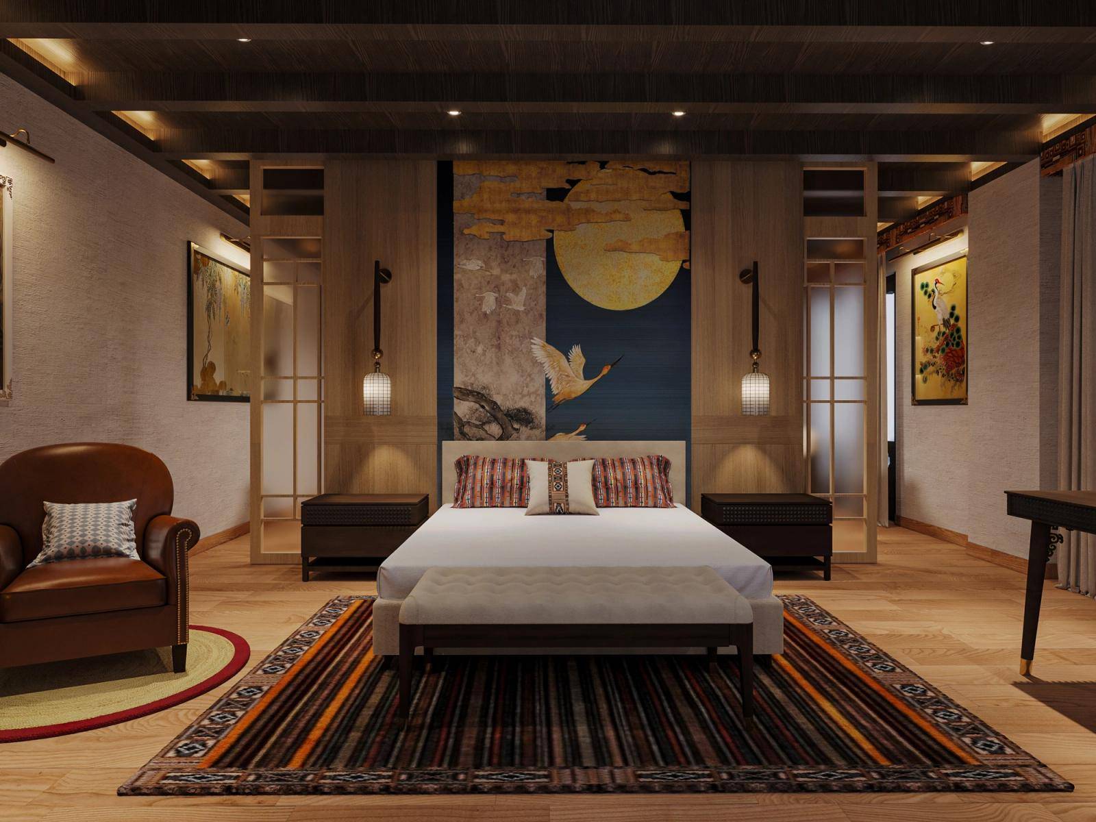 Taj Gangtey Resort & Spa 寬敞套房臥室