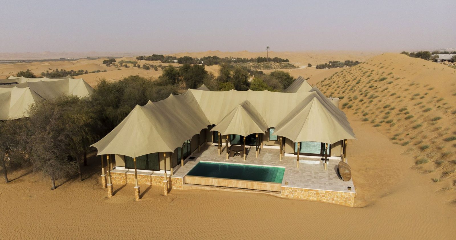 Telal Resort Al Ain 三房泳池 Villa 與沙漠空拍
