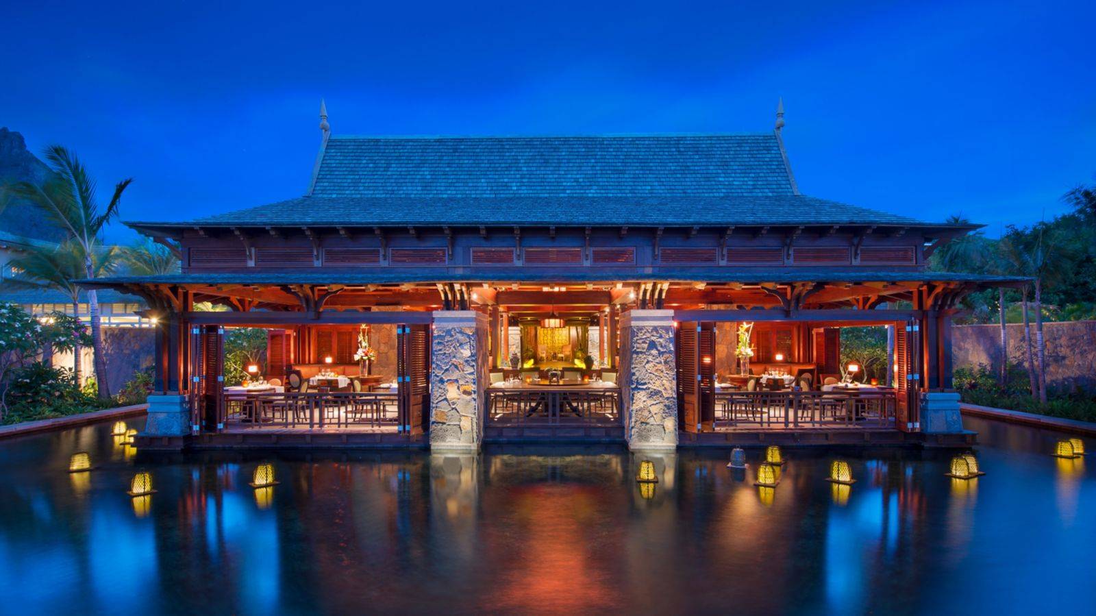 模里西斯瑞吉勒莫恩度假村Floating Market餐飲空間