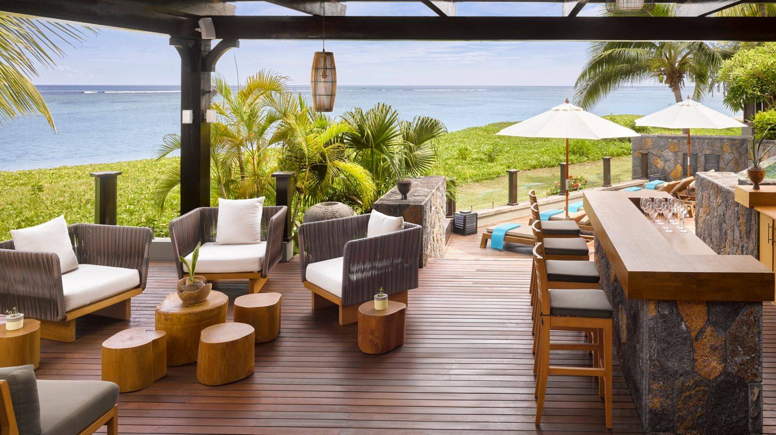 模里西斯瑞吉勒莫恩度假村Grand Beachfront Villa客房空間