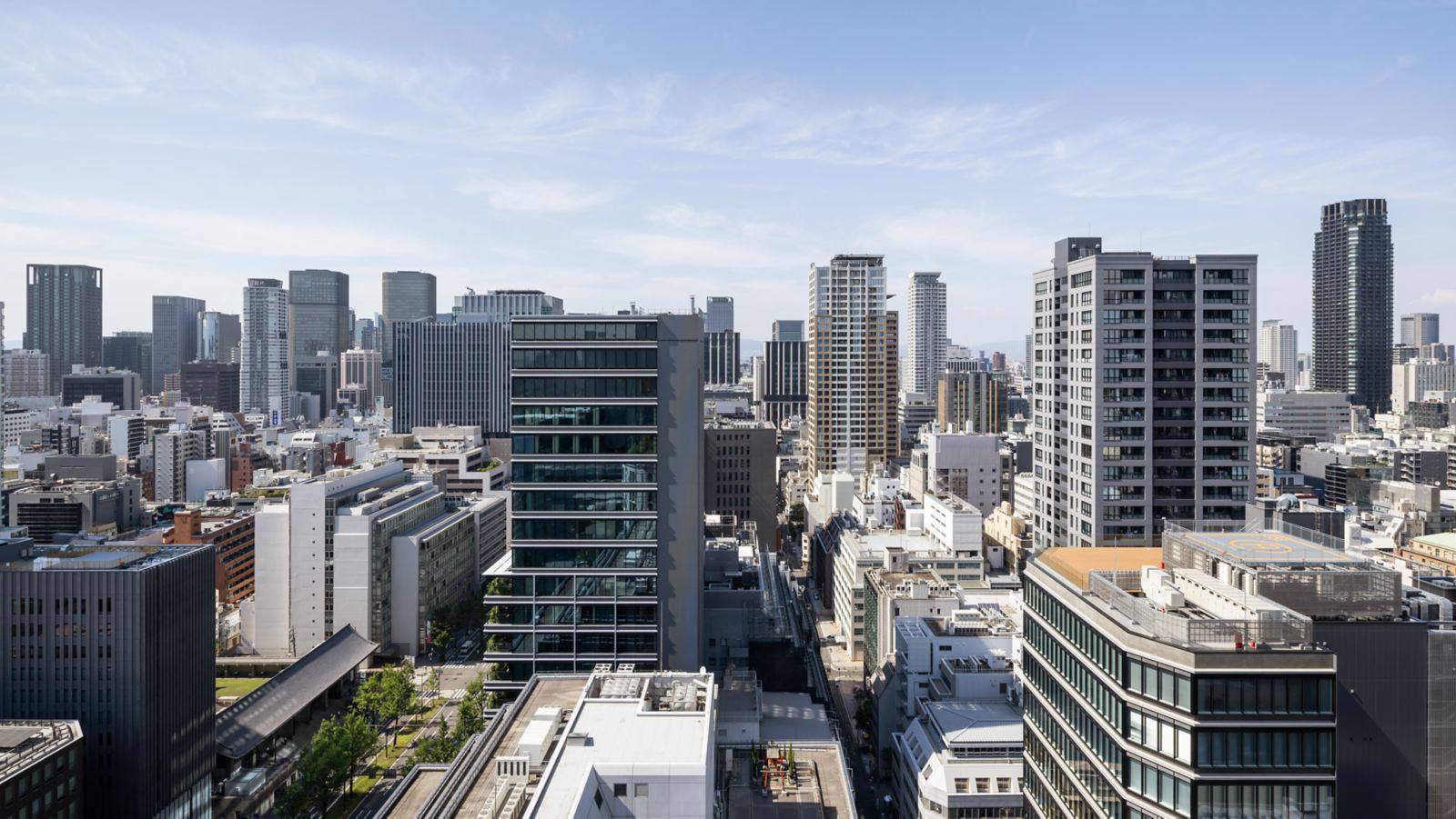 大阪瑞吉酒店客房眺望本町城市景觀