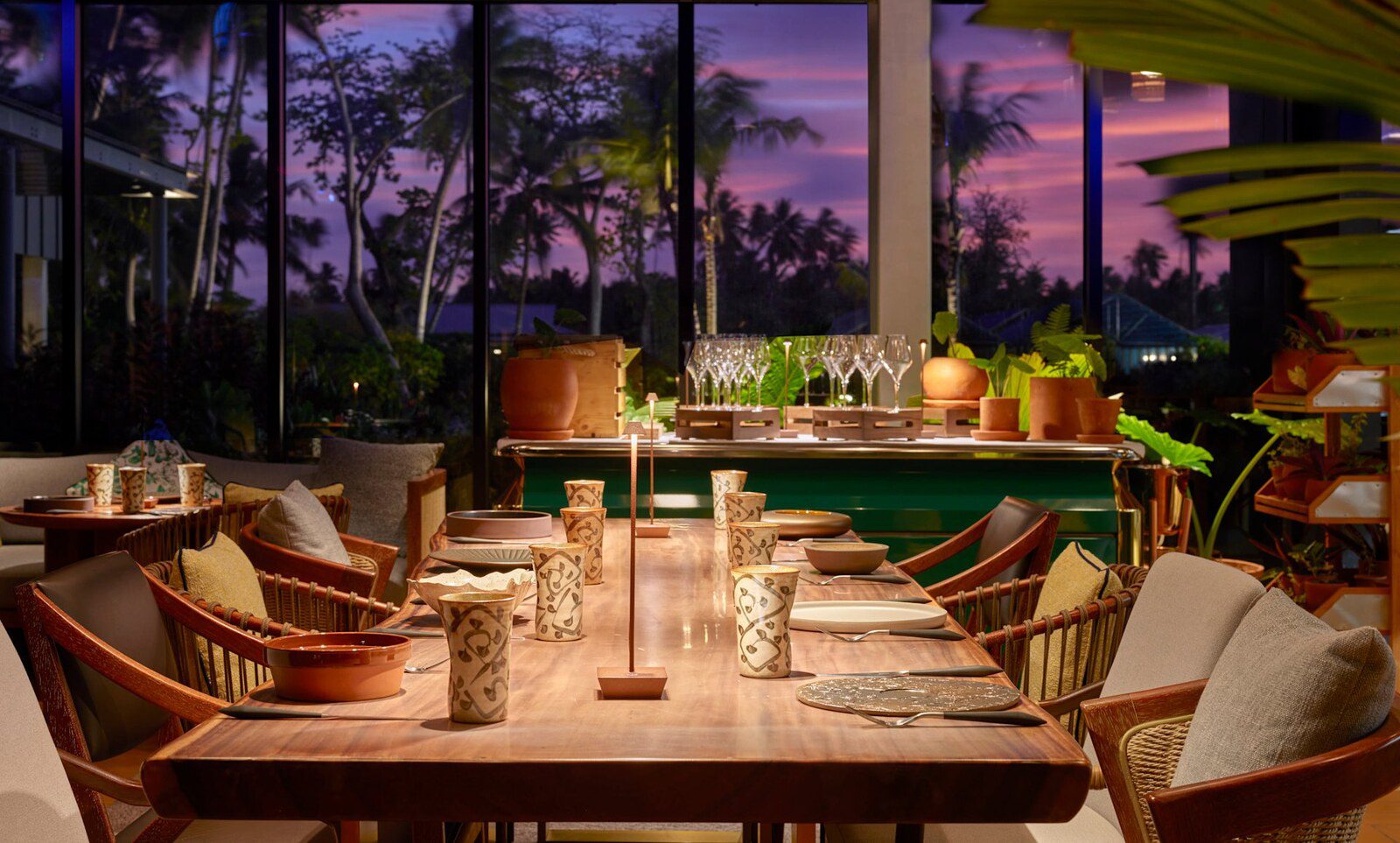 Waldorf Astoria Seychelles Platte Island Moulin 餐廳晚間座位