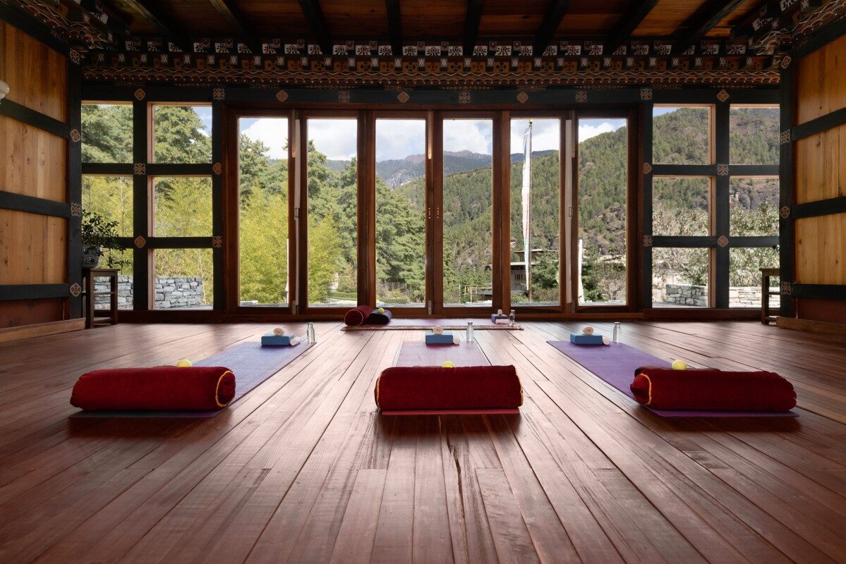不丹 Zhiwaling Heritage 酒店面向山谷的 Samden Meditation House