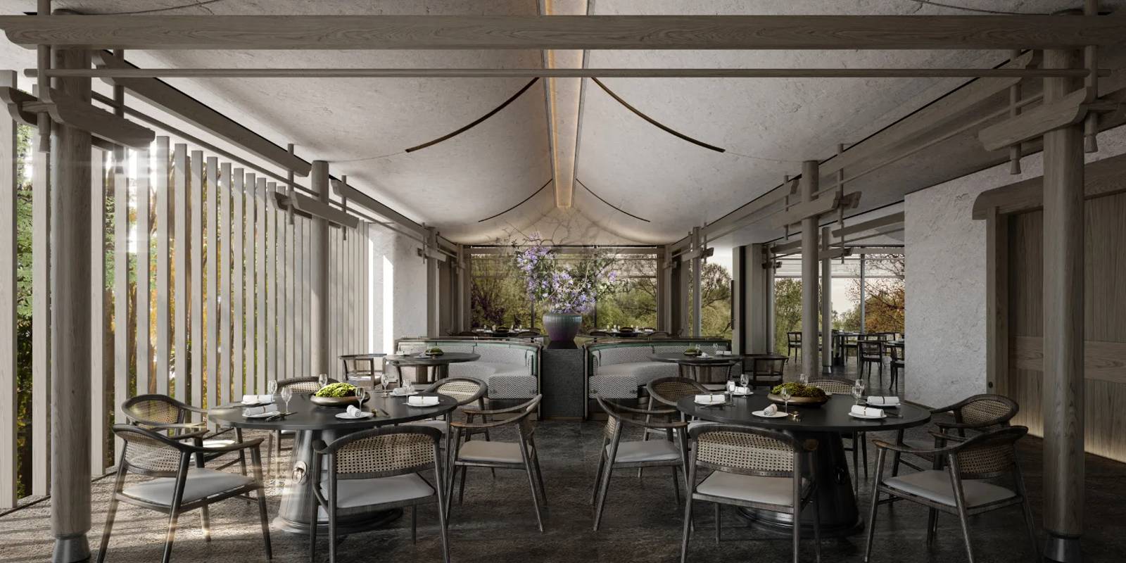 峨眉山悅榕庄 Jiayao 中餐廳的用餐區
