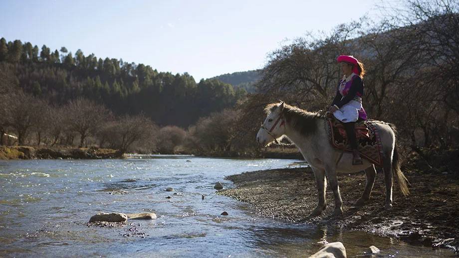 香格里拉仁安悅榕庄的騎馬導覽與河谷