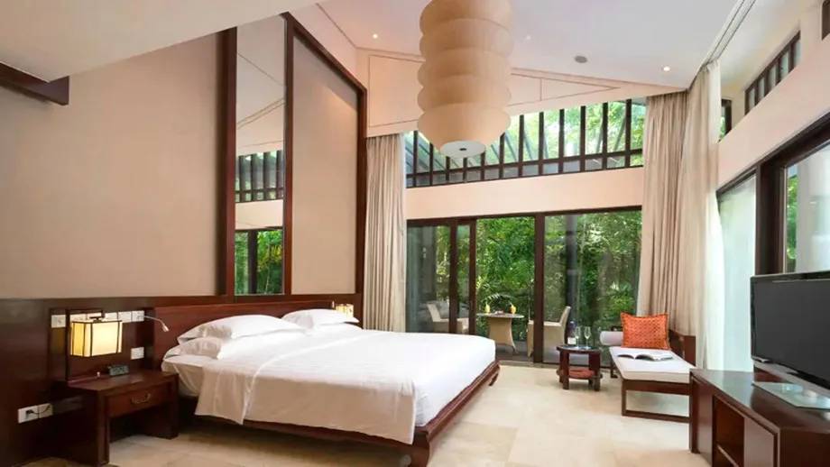 三亞悅榕庄 Lagoon Pool Villa 挑高臥室