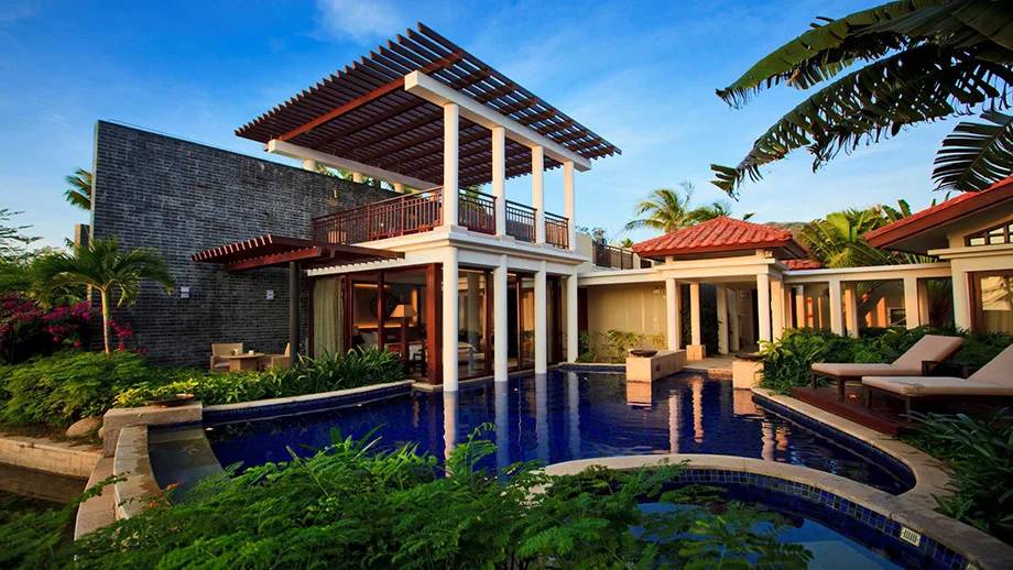 三亞悅榕庄 Spa Sanctuary Pool Villa 兩層樓別墅與泳池